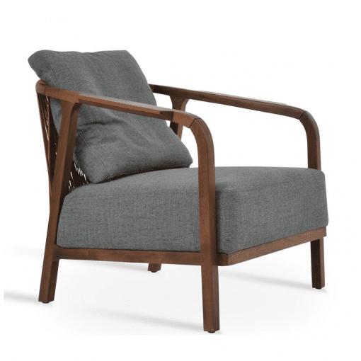 living room drops lounge chair grey tweed fabric