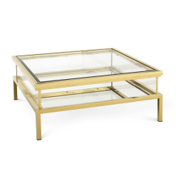 living room ventus square coffee table gold