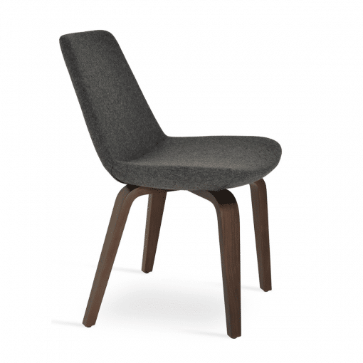 dining chair eiffel plywood dark grey camira wool walnut