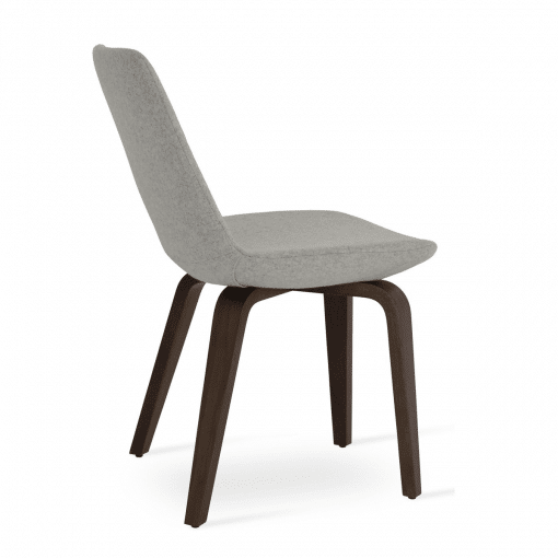 dining chair eiffel plywood silver camira wool walnut