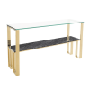 living room tierra console table black marble polished gold