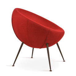 moon lounge chair red tweed camira wool