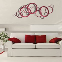 Eccentric Wall Art Red in a Living Room