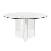 dining room palico round polished stainless steel