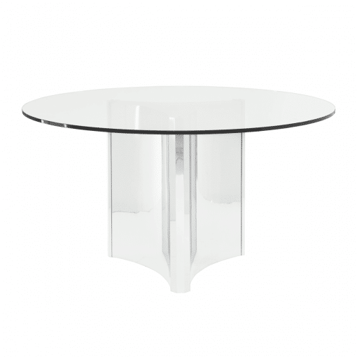 dining room palico round polished stainless steel