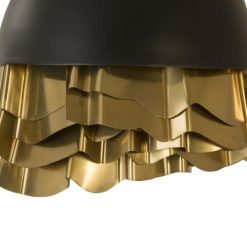 Ruffle Chandelier Brass Details