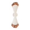 Ruffle Sconce in White and Copper