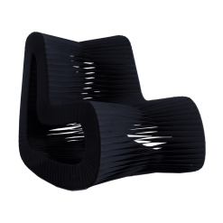 Seat Belt Rocking Chair in Black and Black