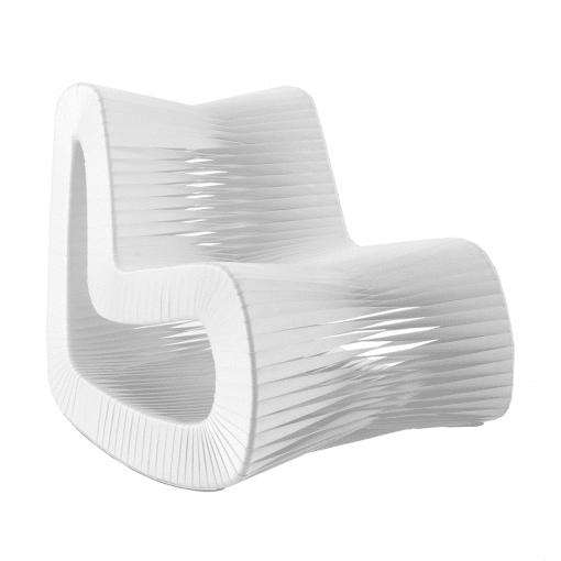 Seat Belt Rocking Chair in White