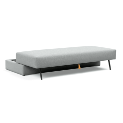 Walis Sofa Bed in Melange Light Grey Open