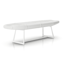 Carey Bench with White Crocco
