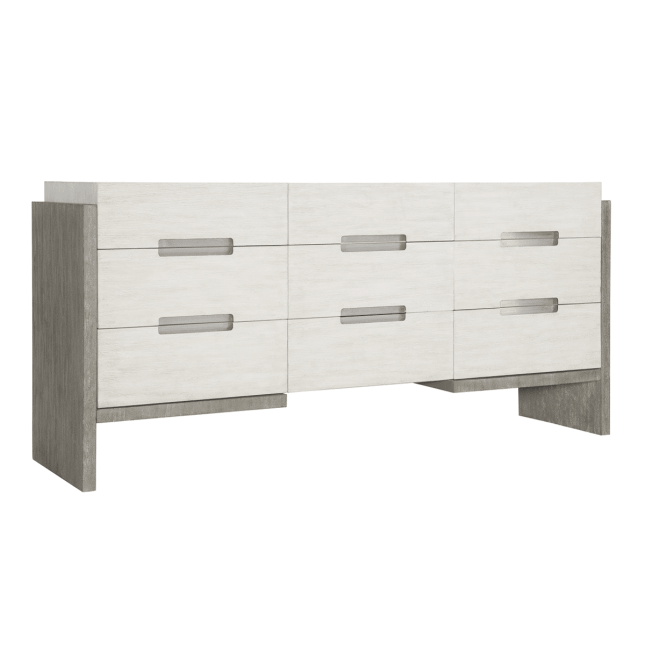 Foundations Dresser in Linen Wood finish and Light Shale angle