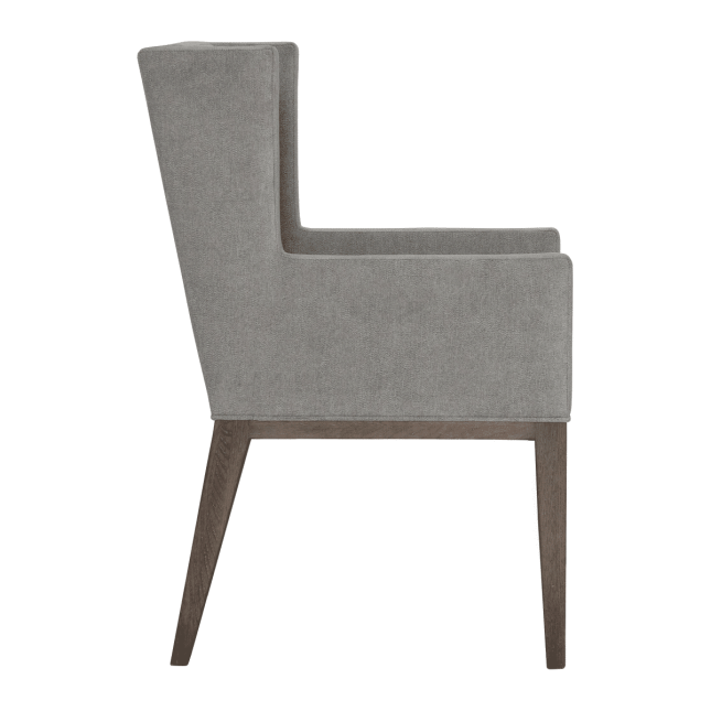 Linea upholstered chair with Cerused Charcoal Side
