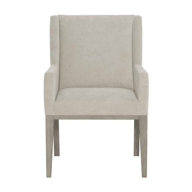 Linea upholstered chair with Cerused Greige Base