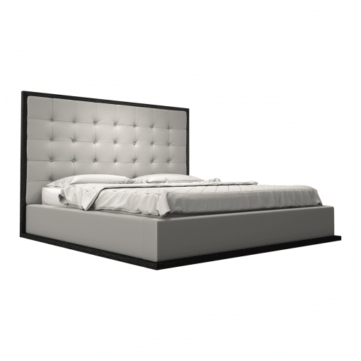 Ludlow bed in Pearl Grey Eco Leather