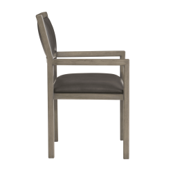 Mitcham Dining Chair in Leather Side View