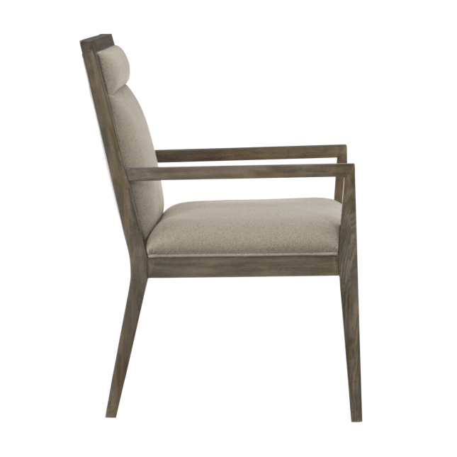 Profile Arm Chair with Wood Frame Side View