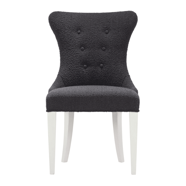Silhouette Side Chair in Black Sherpa Front