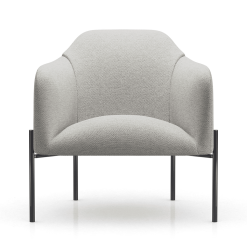 Tiemann Lounge Chair in Silver Grey Fabric
