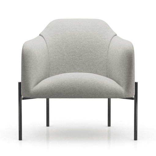 Tiemann Lounge Chair in Silver Grey Fabric