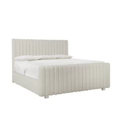 Silhouette Bed with Channeled Upholstery