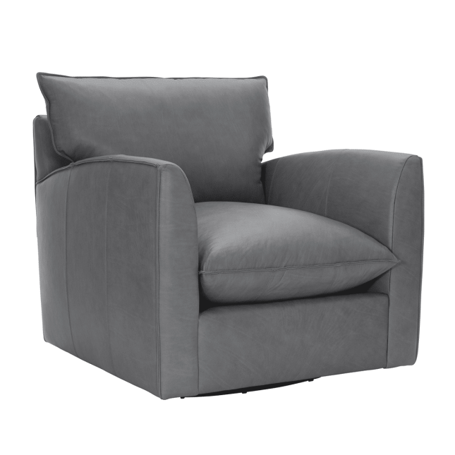 Ally Swivel Chair in Leather