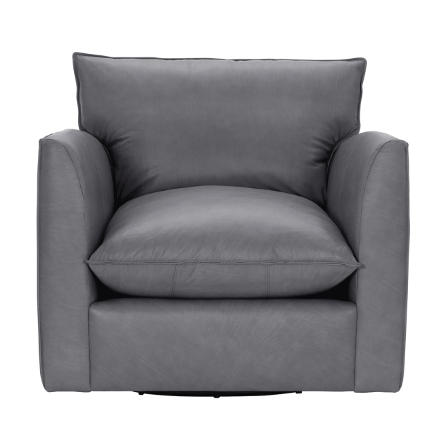 Ally Swivel Chair in Leather Front
