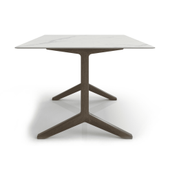 Auguste 76in Dining Table with Ceramic Top Side