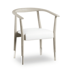 Endra Dining Chair in Grey oak and Stainless Steel Caps