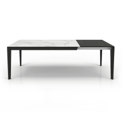 Hemrik 64in Extendable Dining Table with Ceramic Top