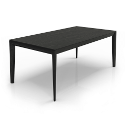 Hemrik 76in All Wood Dining Table Angle