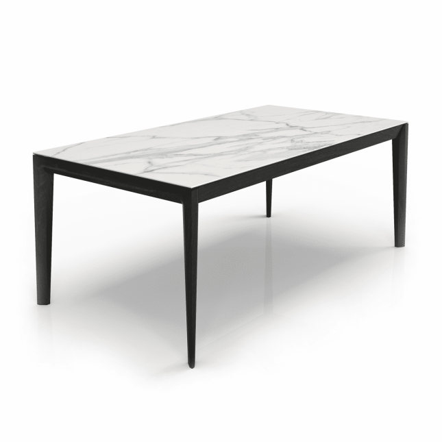 Hemrik 76in Dining Table with Ceramic Top Angle