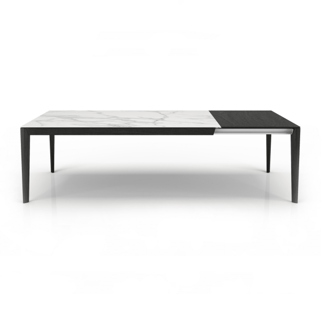 Hemrik 76in Extendable Dining Table with Ceramic Top