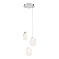 Paget 3 Light Chandelier in Chrome