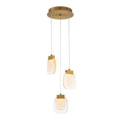 Paget 3 Light Chandelier in Gold