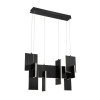 Thadrana 32.75 inch Linear Chandelier in Black Angle