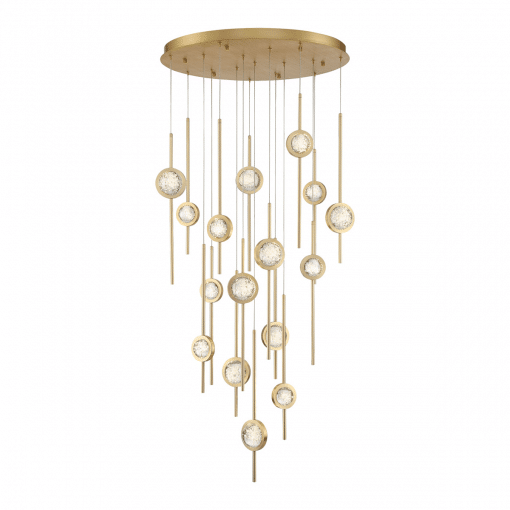Barletta 16 Light chandelier in brass