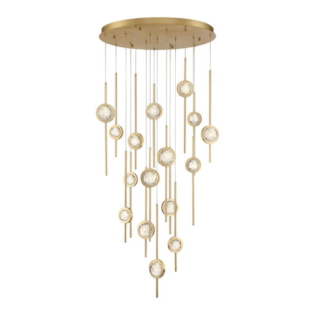 Barletta 16 Light chandelier in brass