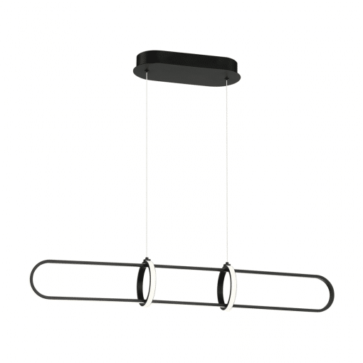 Berkley 35 inch linear chandelier in matte black