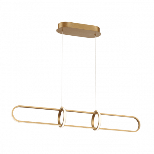 Berkley 35 inch linear chandelier in satin gold