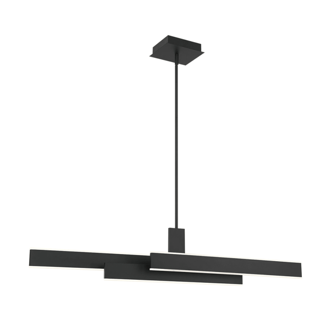 Cameno 45 inch linear chandelier in matte black