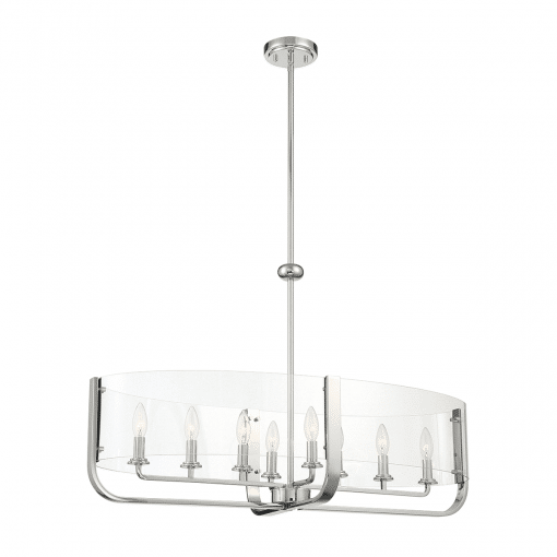 Campisi Oval Chandelier in Chrome