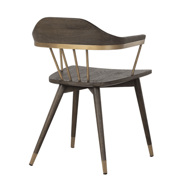 Demi Dining Chair in Dark Brown Back