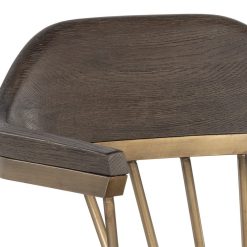 Demi Dining Chair in Dark Brown Wood Details