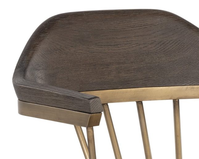 Demi Dining Chair in Dark Brown Wood Details