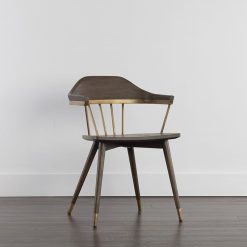 Demi Dining Chair in Dark Brown Wood Liveshot