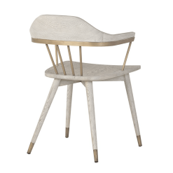 Demi Dining Chair in Grey Wood Back