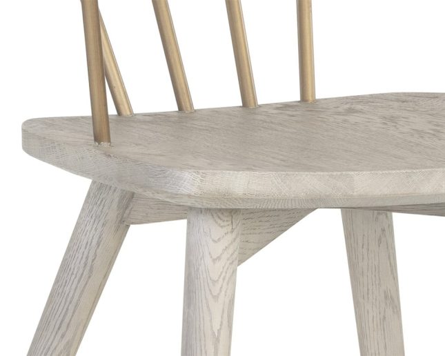 Demi Dining Chair in Grey Wood Details