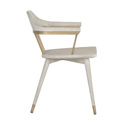 Demi Dining Chair in Grey Wood Side