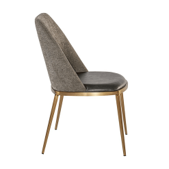 Dover Dining Chair in Bravo Portabella and Sparrow Grey Side
